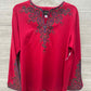 Bob Mackie Size L/XL Red Womens Shirt