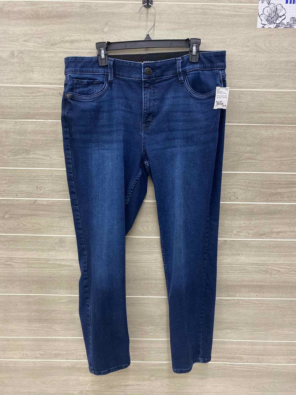 Liz Claiborne Blue Womens Women Size 14P Jeans