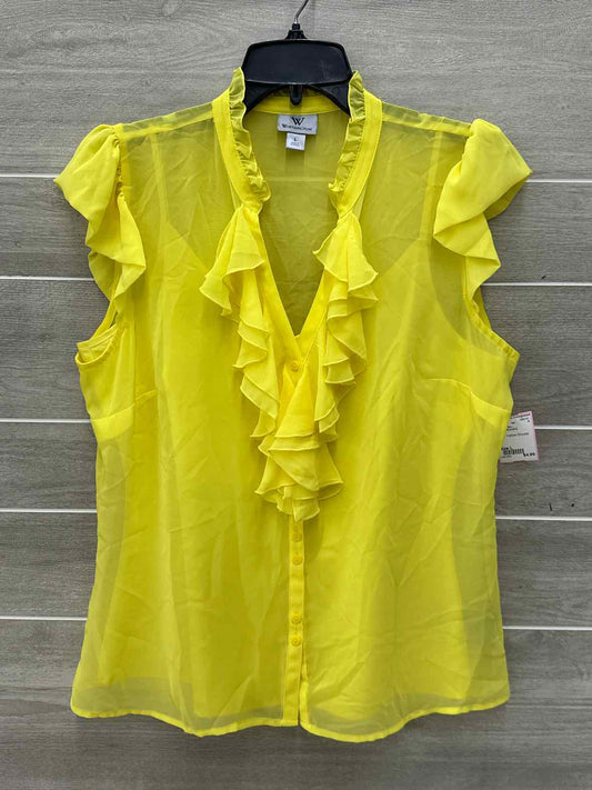 Worthington Yellow Womens Size L Shirt