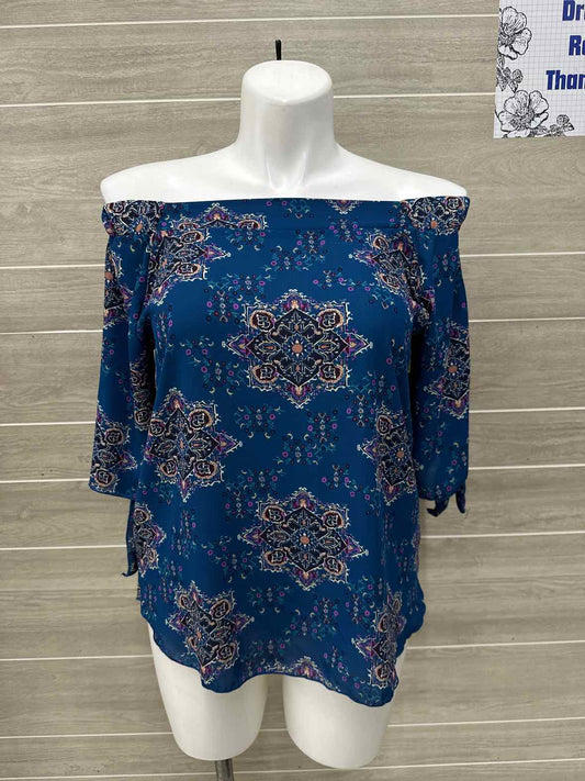 Renee C Blue Womens Size L Shirt