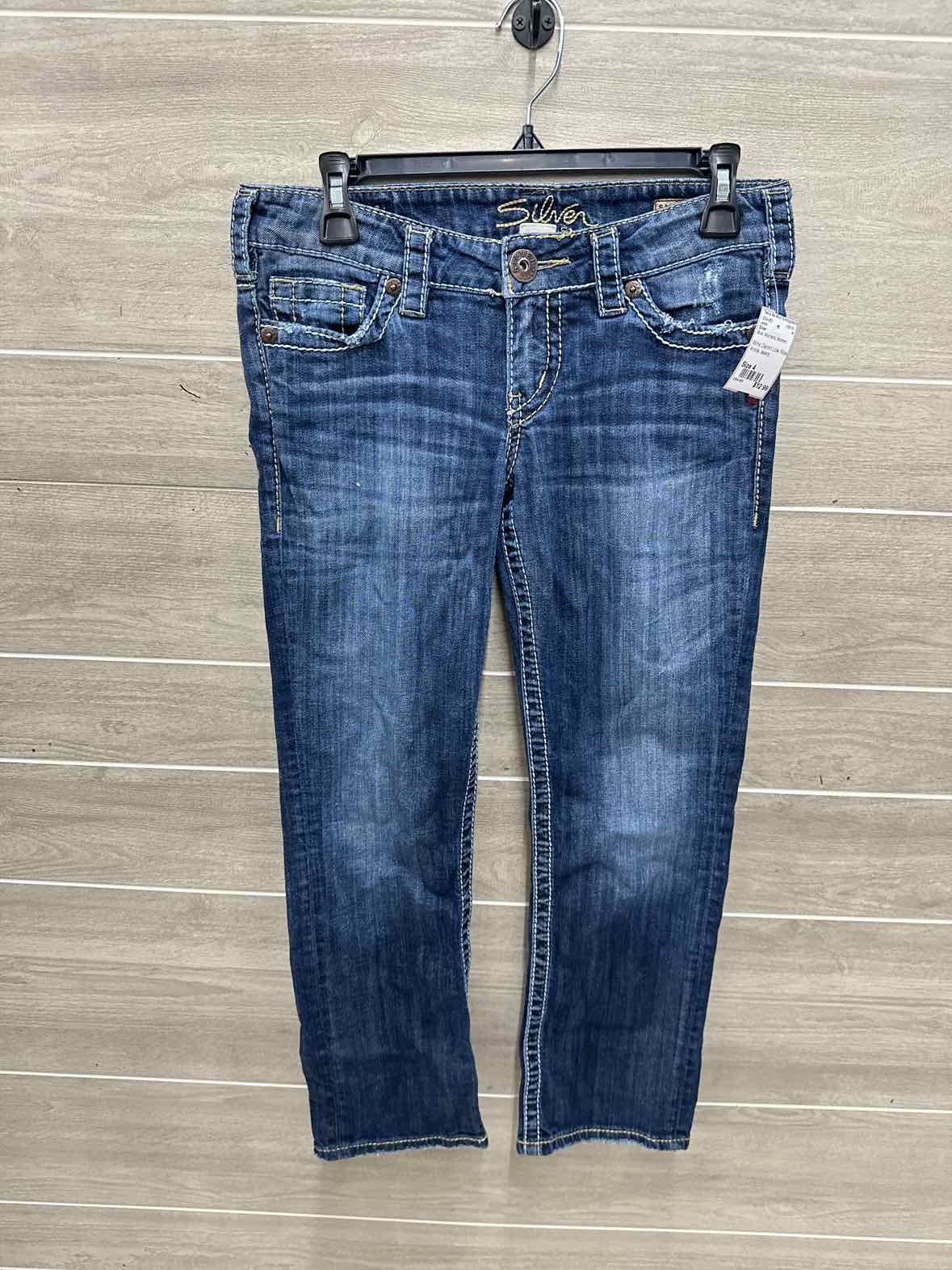 Silver Size 4 Blue Womens Jeans