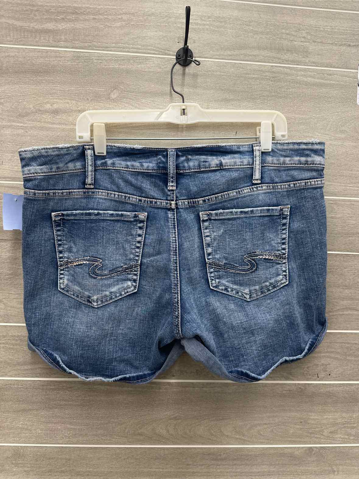 Silver Size 14 Blue Womens Shorts