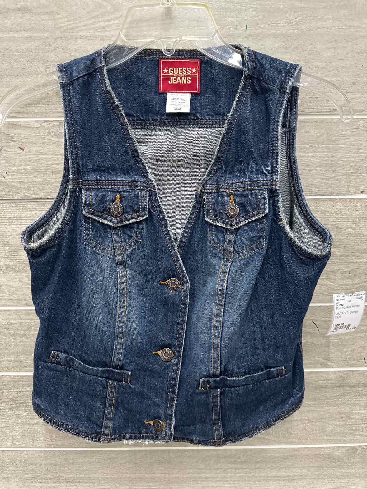 GUESS Size M Blue Womens Vest