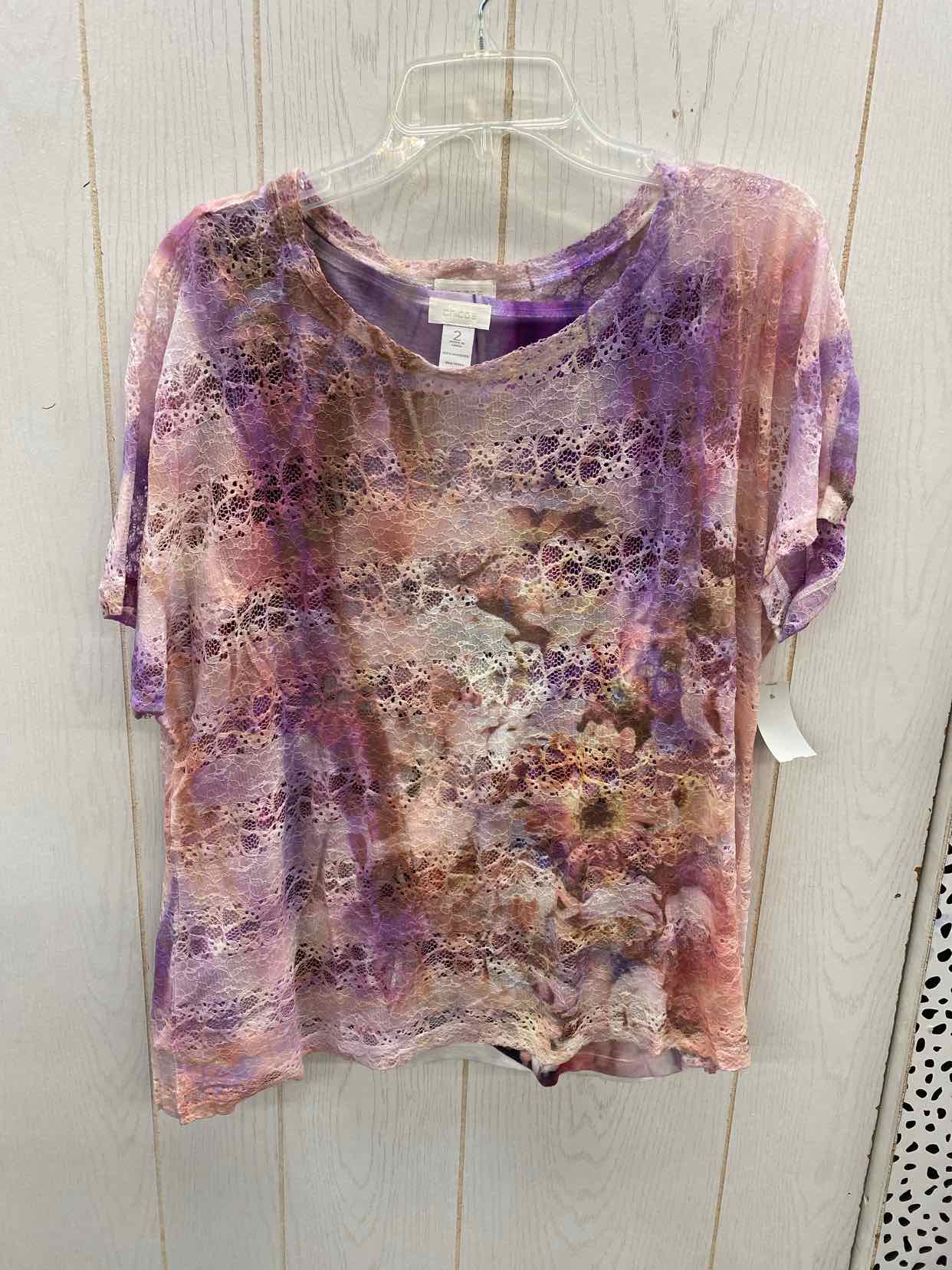 Chico's Purple Womens Size L Shirt