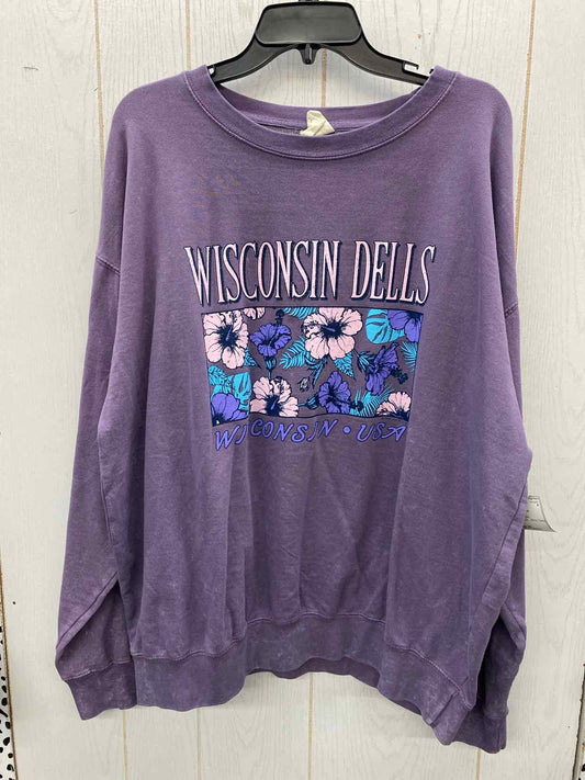 Purple Womens Size XL Sweatshirt