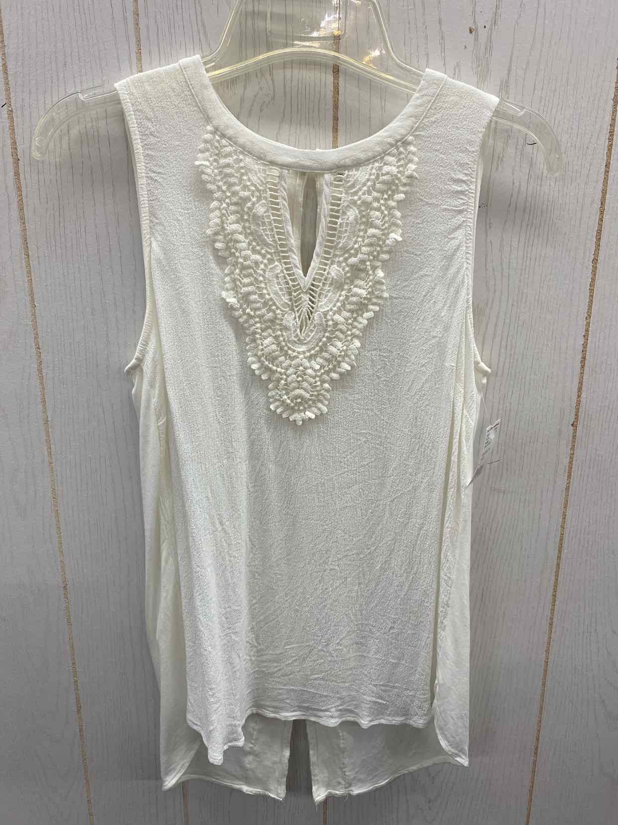 Pale Sky White Womens Size Small Tank Top