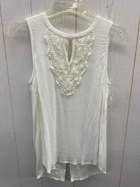 Pale Sky White Womens Size Small Tank Top