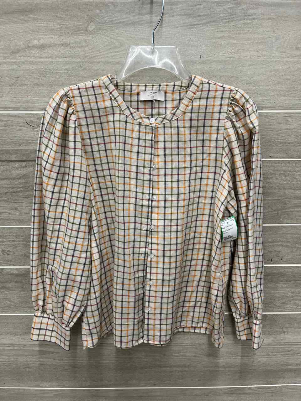 Size S/P Beige Petite Shirt