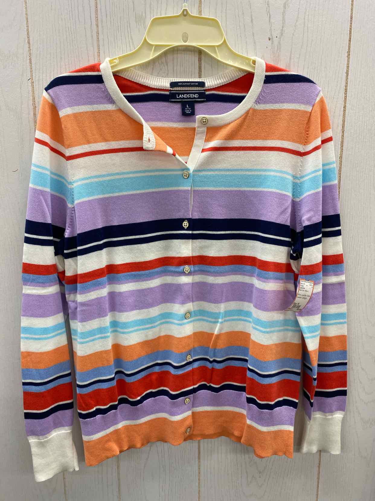 Lands End Multi-Color Womens Size 16 Sweater