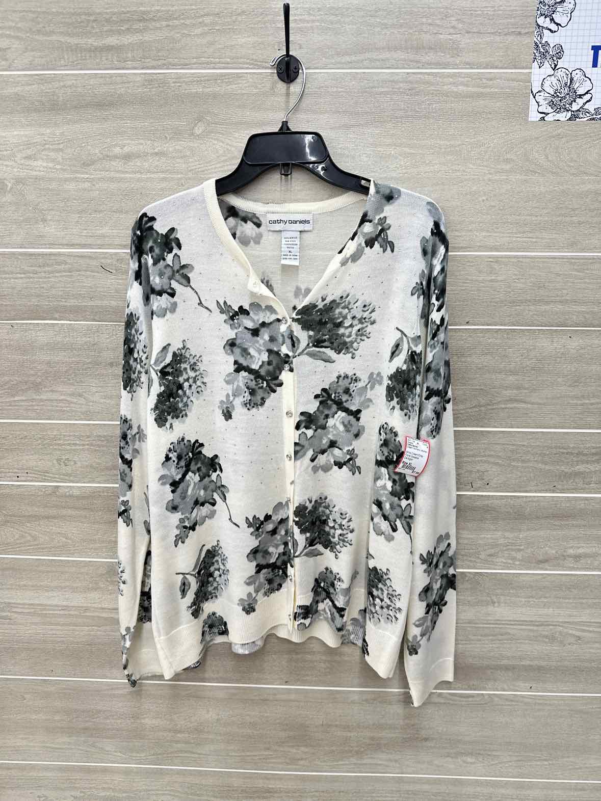 Cathy Daniels Cream Womens Women Size XL Sweater