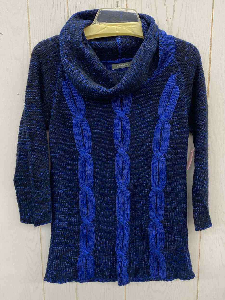 NY Collection Blue Womens Size M Sweater