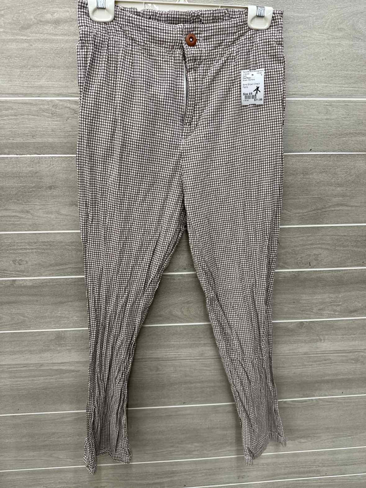 Free People Brown Womens Size 4/6 Pants
