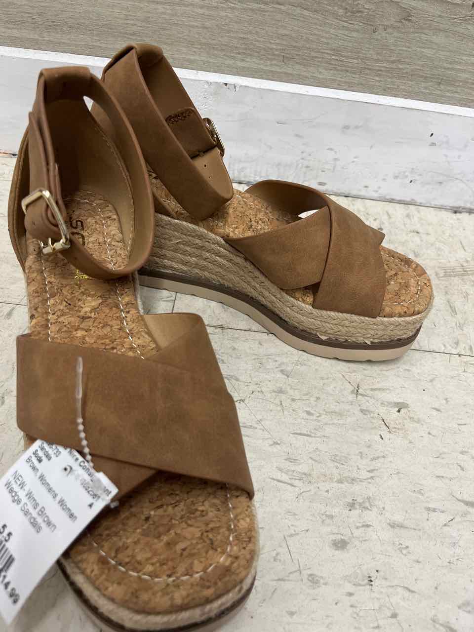 Soda US Shoe Size 5.5 Brown Womens Sandals