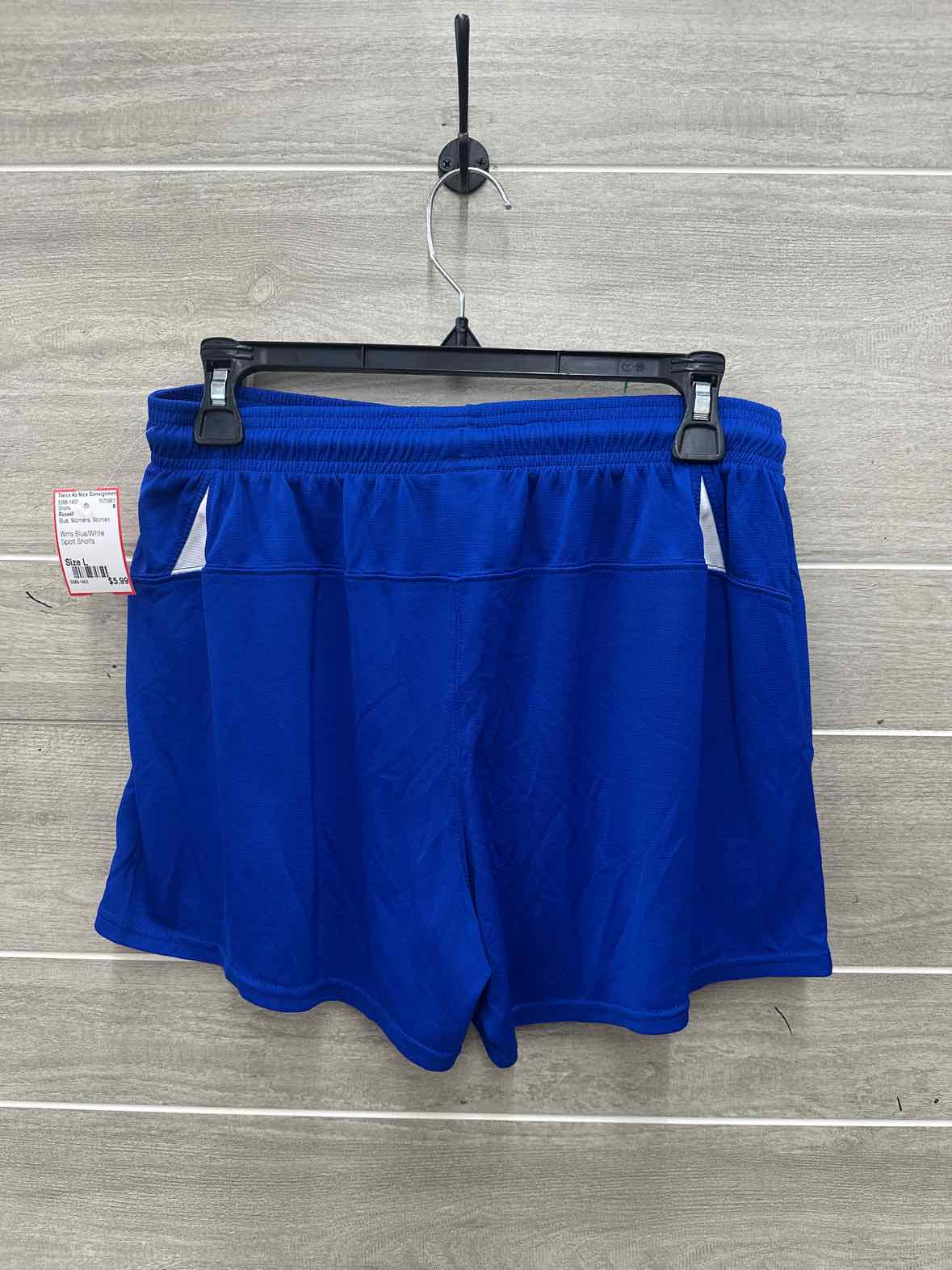 Russell Size L Blue Womens Shorts