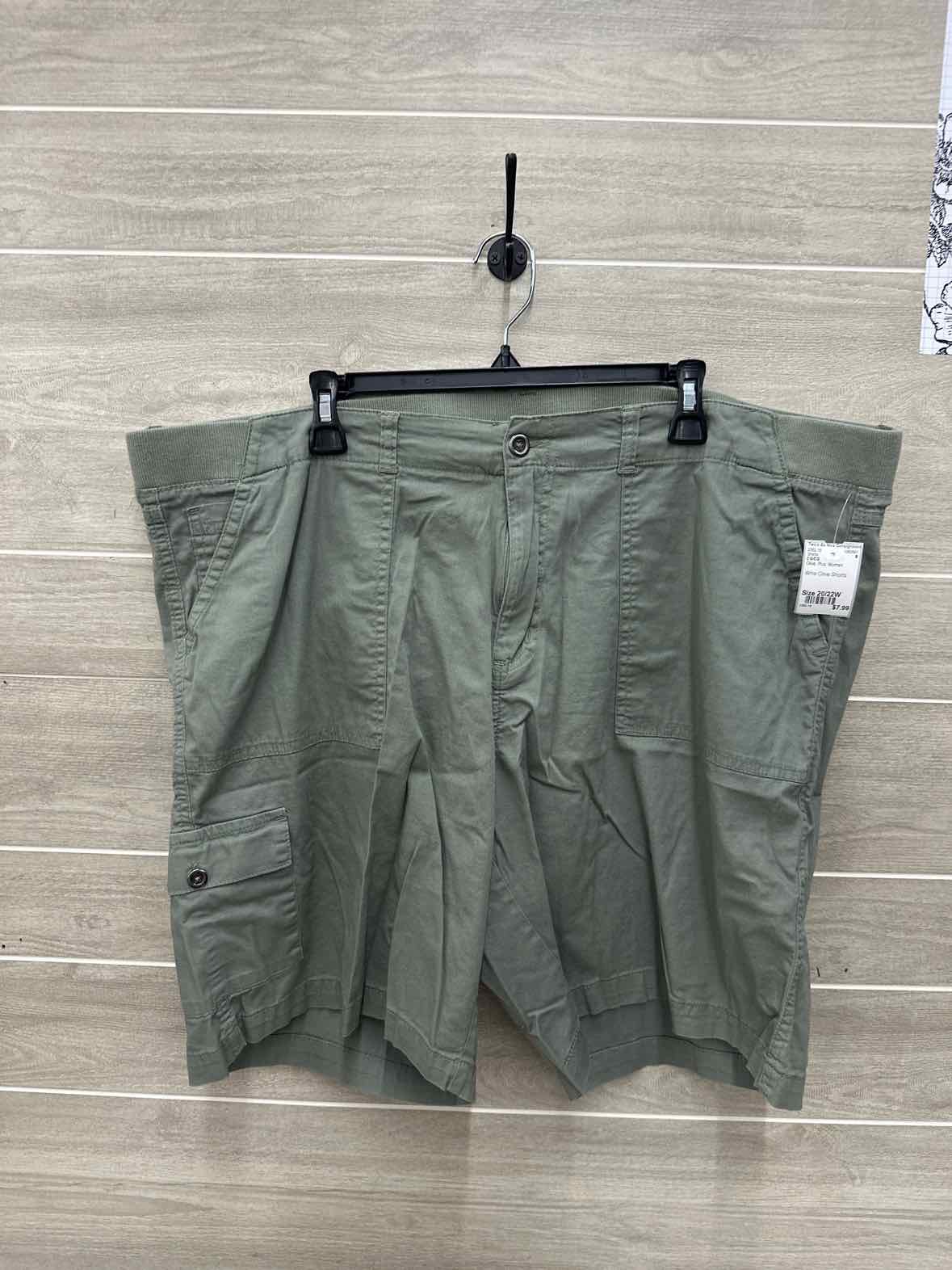 CG/CG Size 20/22W Olive Plus Shorts