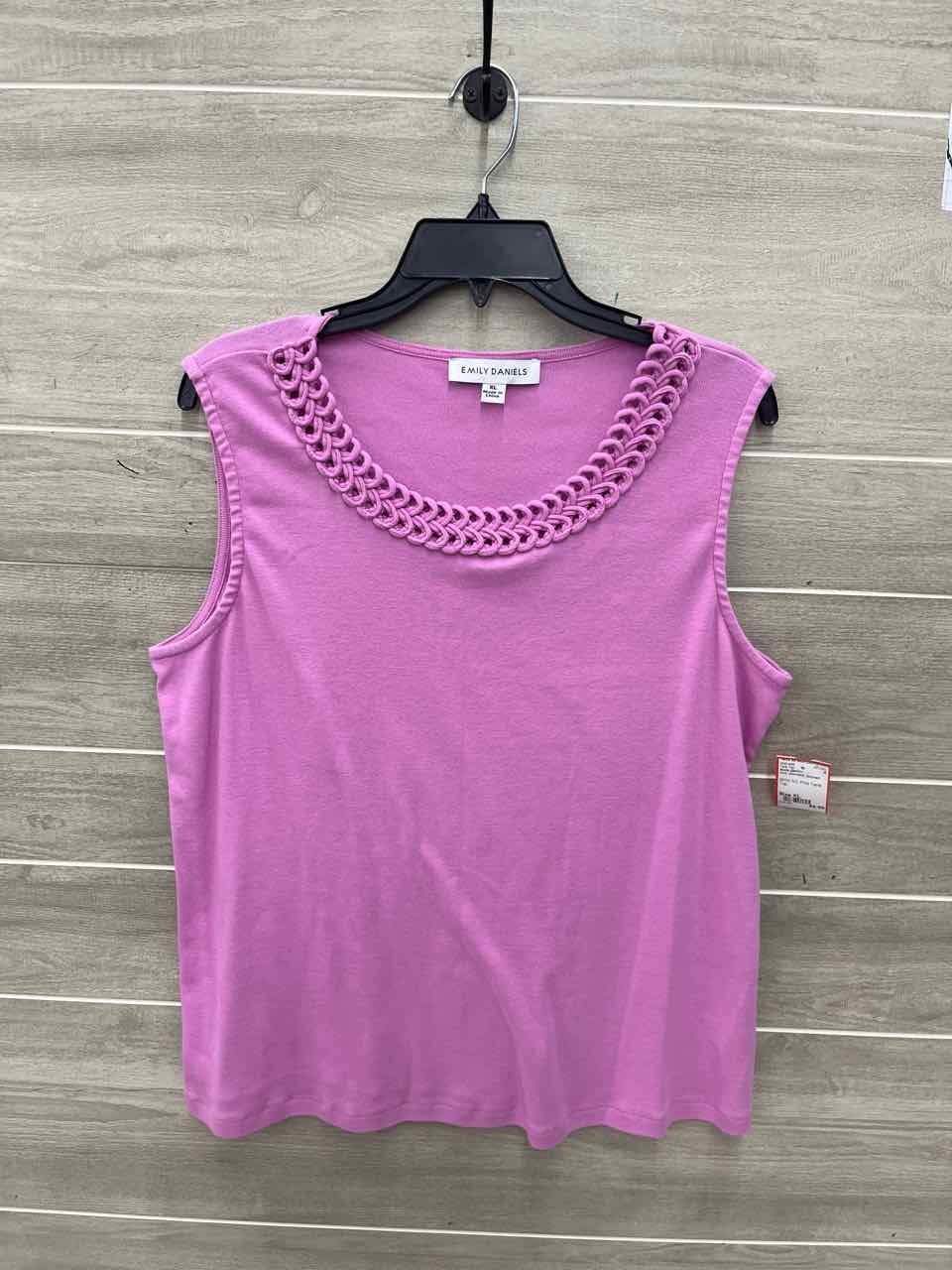 Emily Daniels Size XL Pink Womens Tank Top