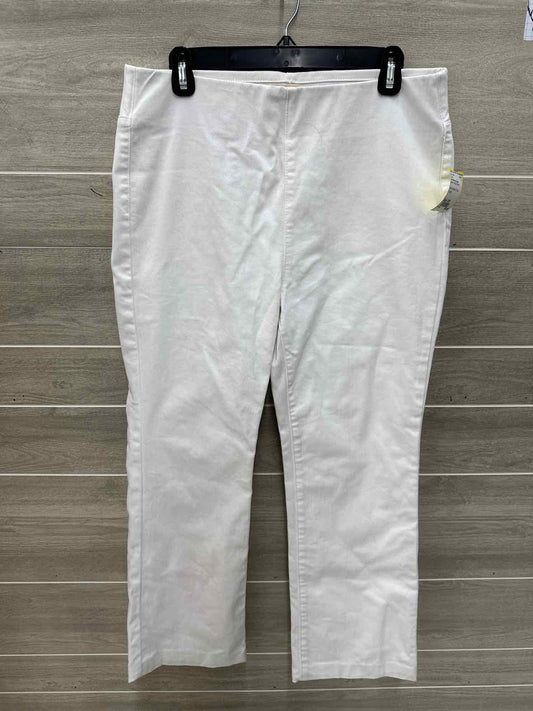 Soft Surroundings Size 10P White Petite Pants