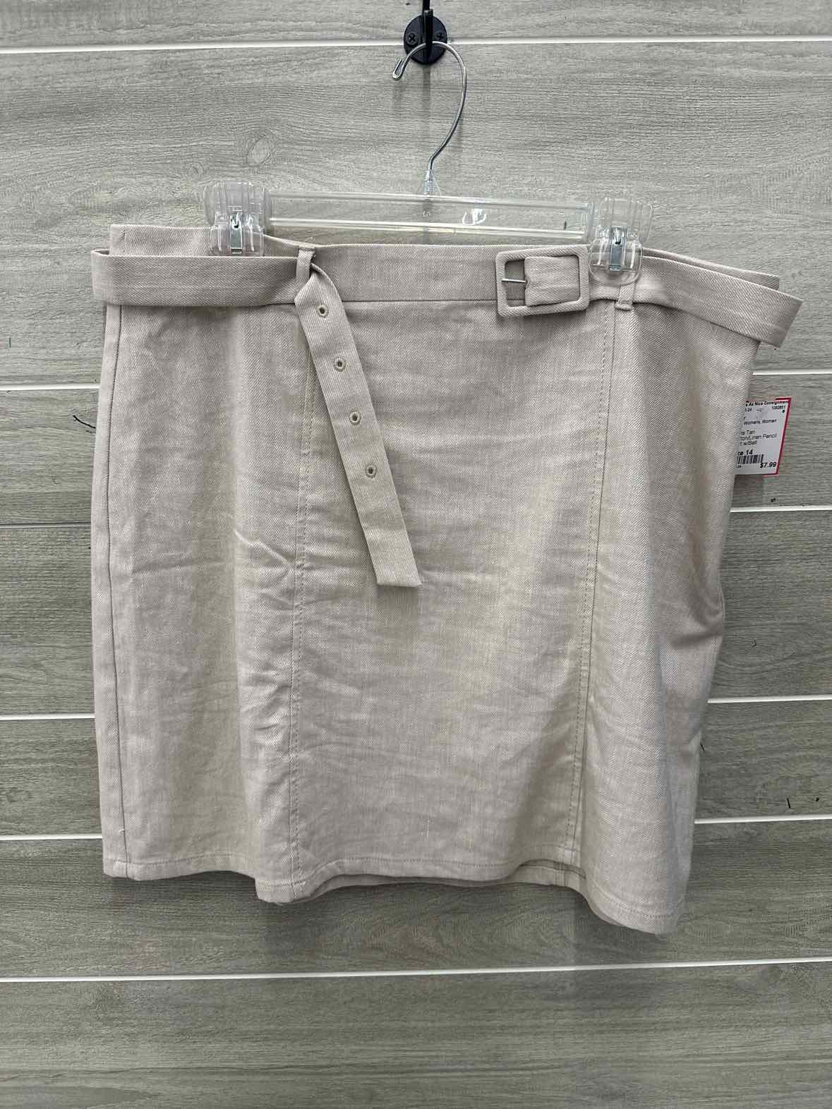 LOFT Tan Womens Women Size 14 Skirt