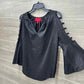 J Lopez Black Womens Women Size XS Shirt