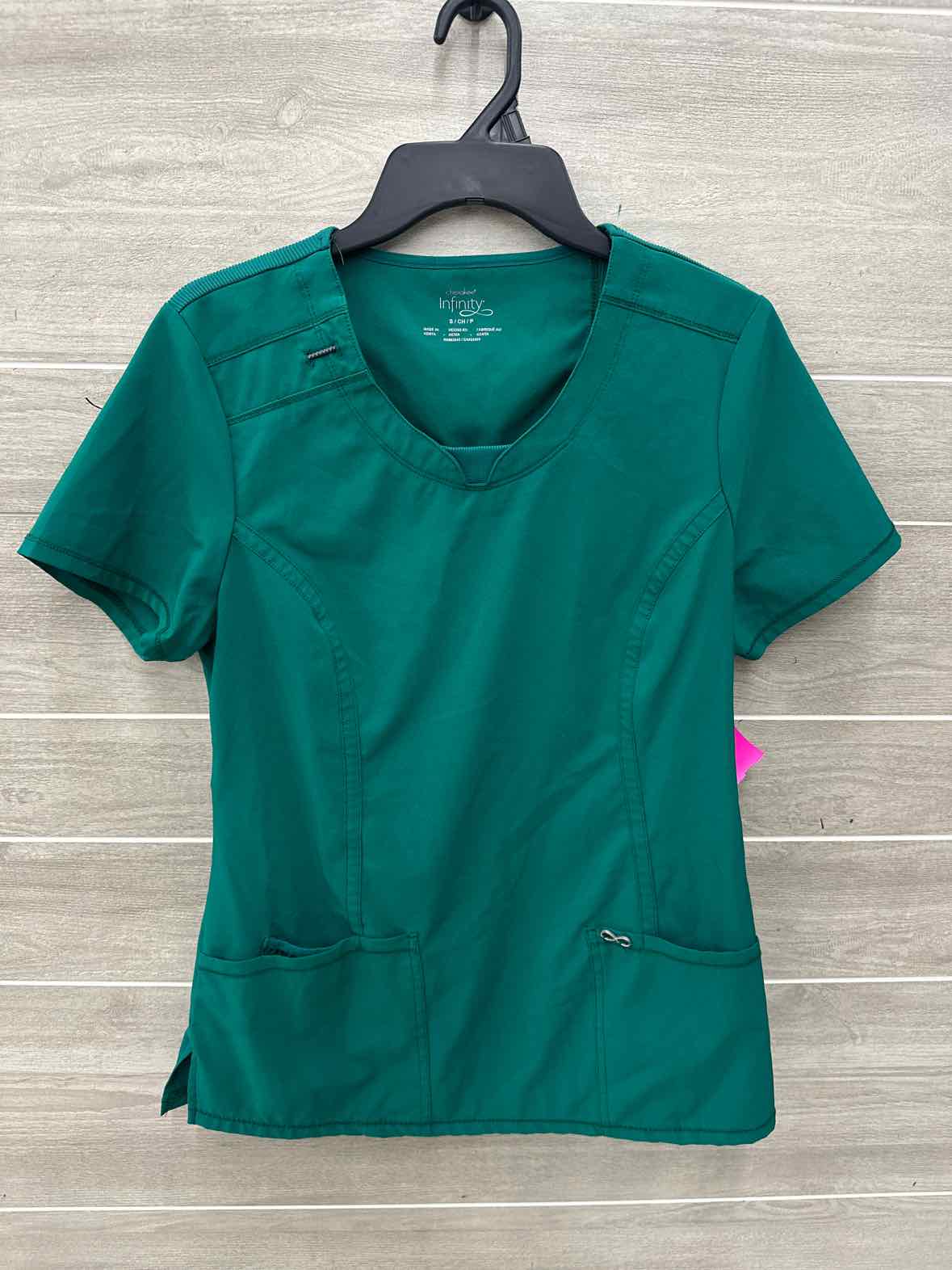 Infinity Size S Green Womens Scrub Top