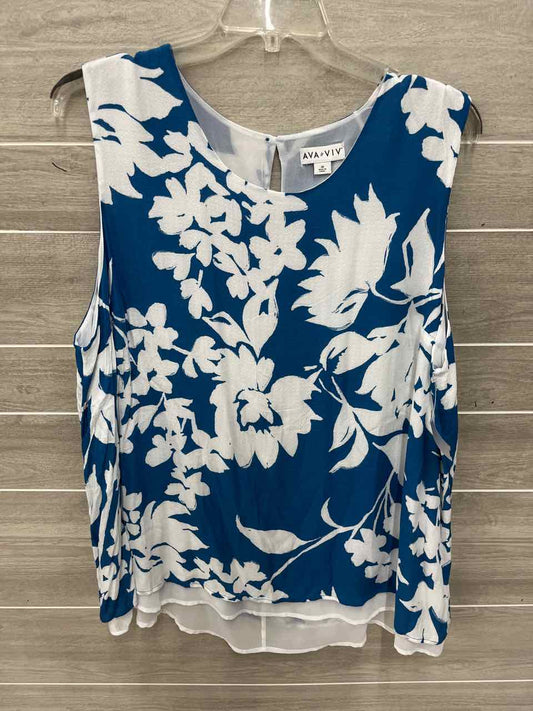Ava & Viv Blue Womens Women Size 3X Tank Top