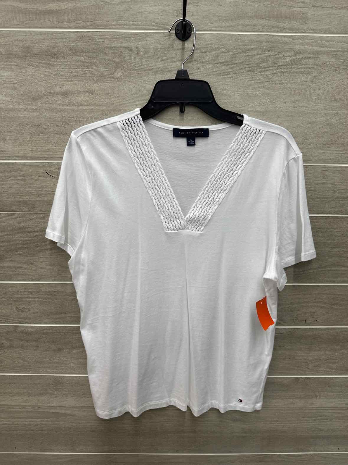 Tommy Hilfiger Size XL White Womens Shirt