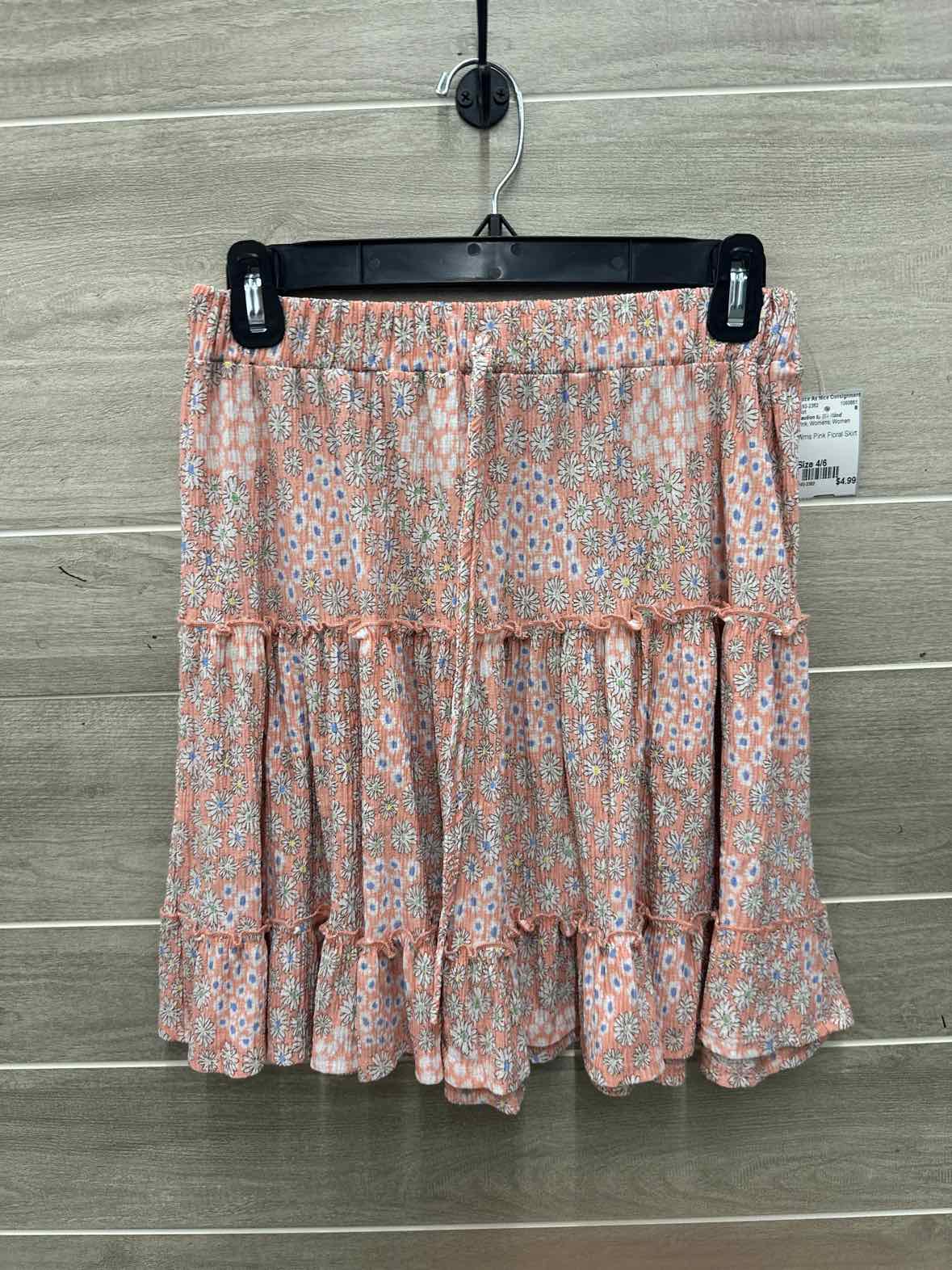Caution to the Wind Size 4/6 Pink Womens Skirt