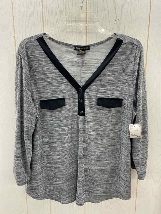 Susan Lawrence Gray Womens Size XL Shirt