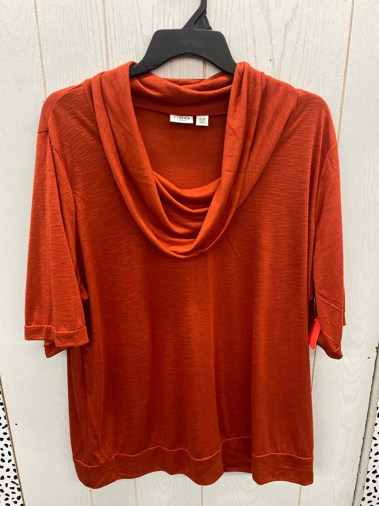 CATO Orange Womens Size 26W Shirt