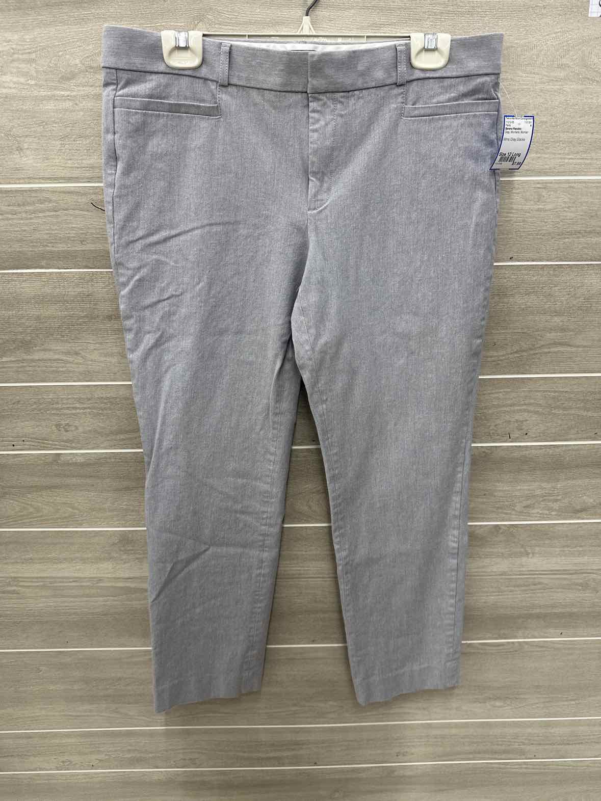 Banana Republic Size 12 Long Gray Womens Pants