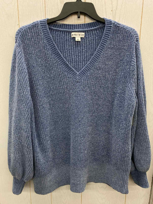 Ava & Viv Blue Womens Size 18/20 Sweater