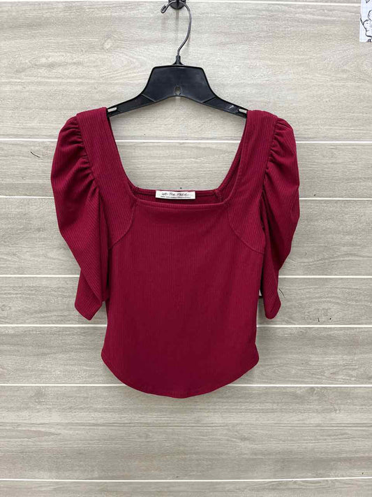 Free People Burgundy Womens Women Size Small Shirt