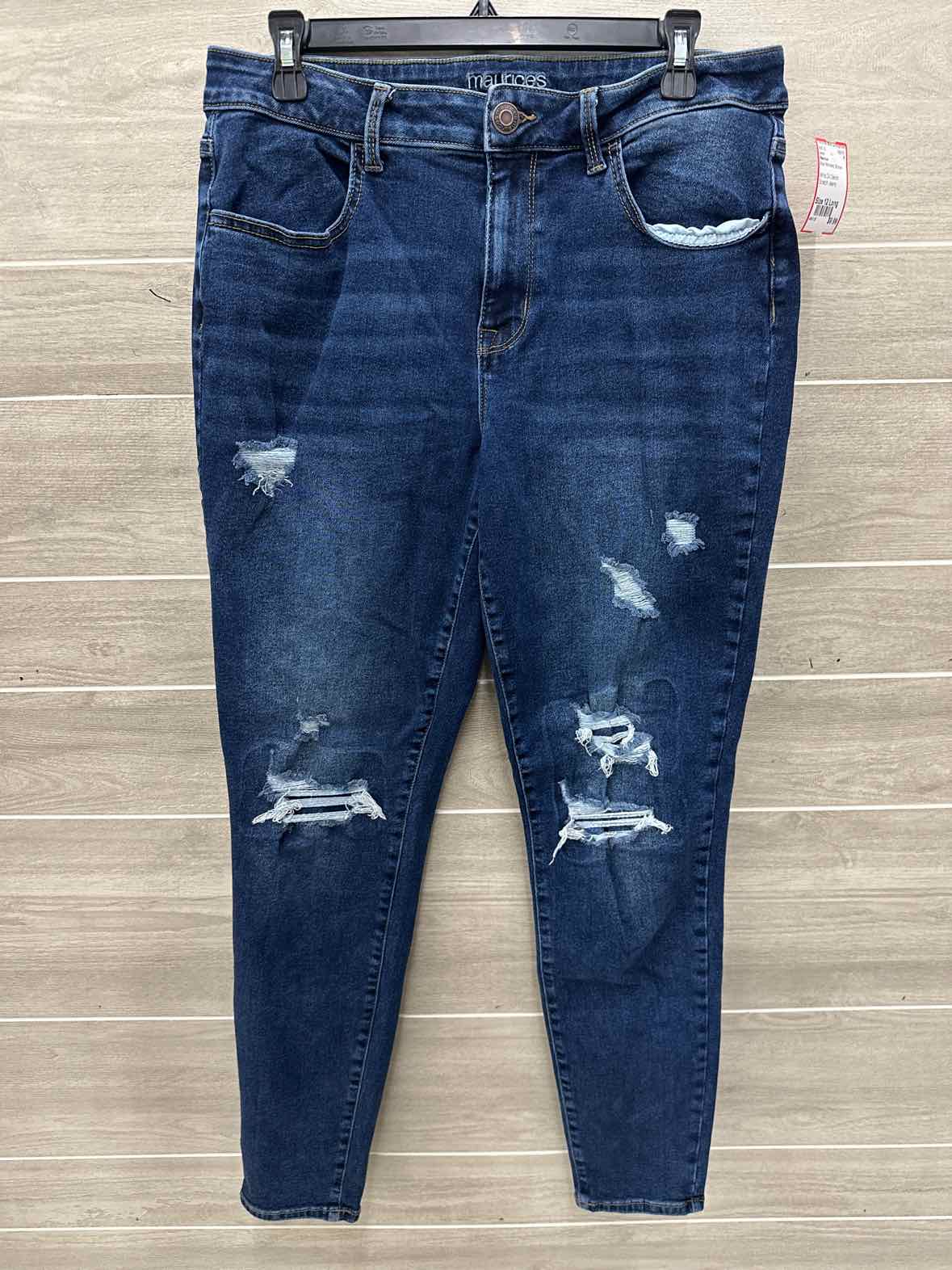 Maurices Blue Womens Women Size 12 Long Jeans