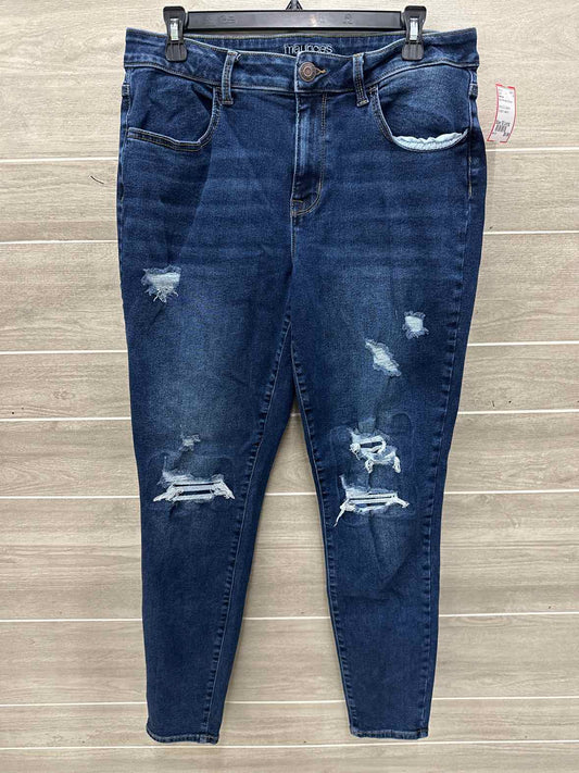 Maurices Blue Womens Women Size 12 Long Jeans