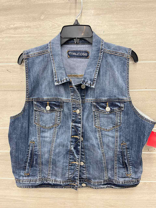 Maurices Size XL Blue Womens Vest
