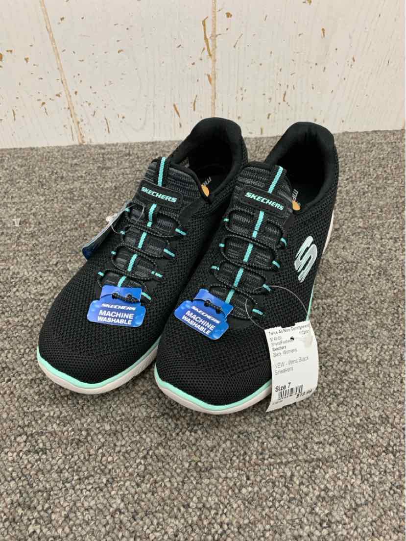 Skechers Black Womens Size 7 Shoes/Footwear