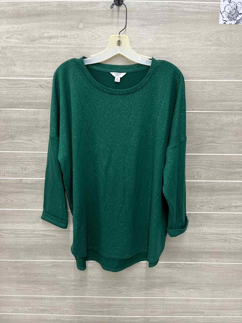 Crown & Ivy Size XL Green Womens Shirt