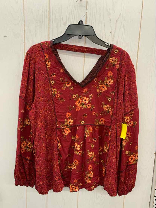 Maurices Burgundy Womens Size 18/20 Shirt