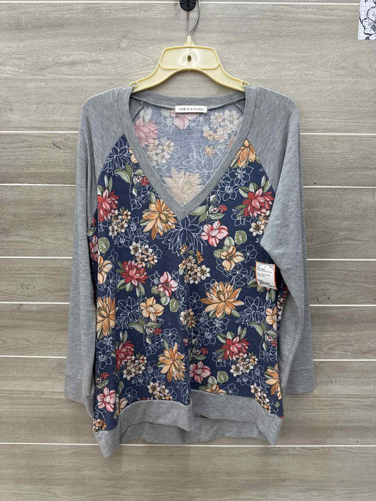 Chris & Carol Gray Womens Women Size L Shirt