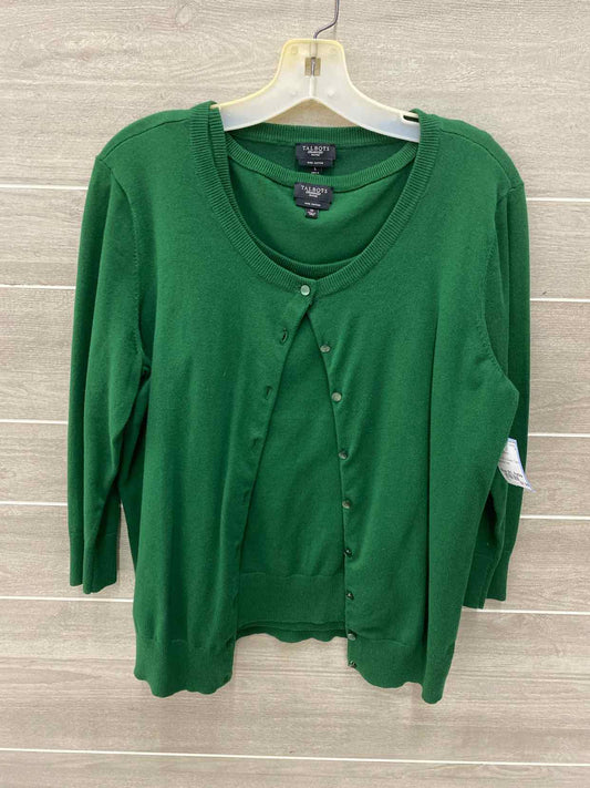 Talbots Green Womens Size M/L Petite Sweater
