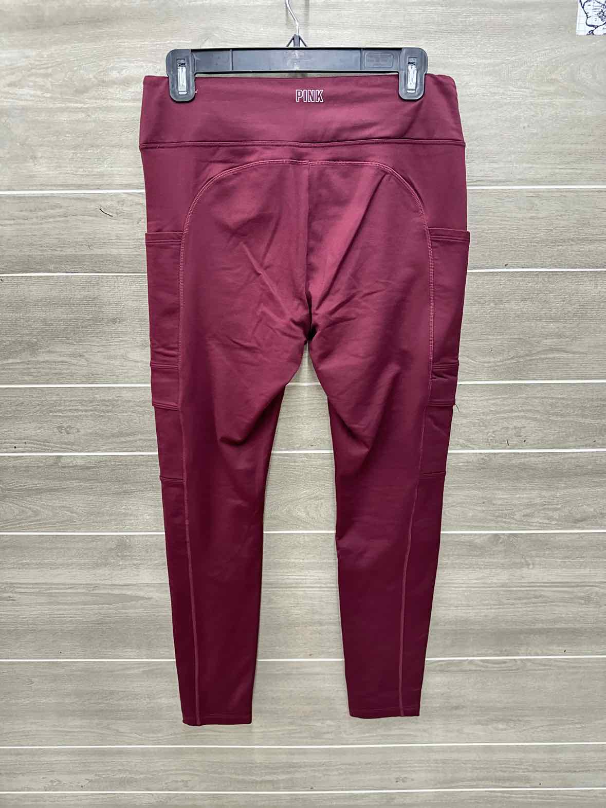 PINK Size L Burgundy Womens Leggings