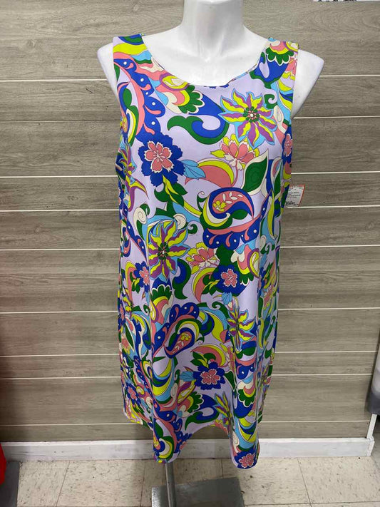 Size 1X Multi-Color Womens Dress