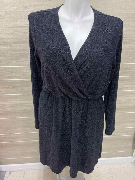 White Birch Size 2X Black Plus Dress