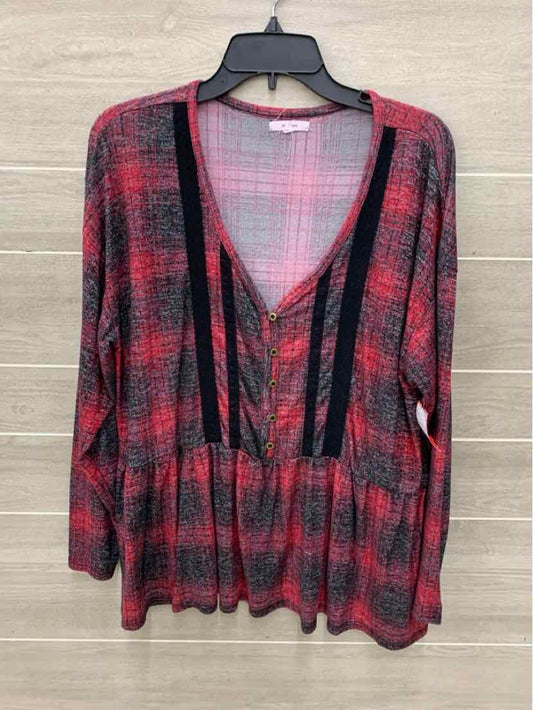 Maurices Red Womens Size 1X Shirt