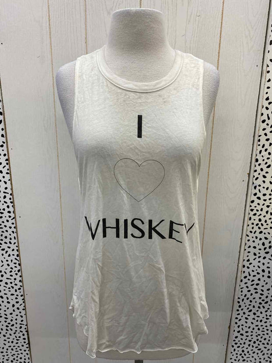 Chaser White Womens Size M Tank Top