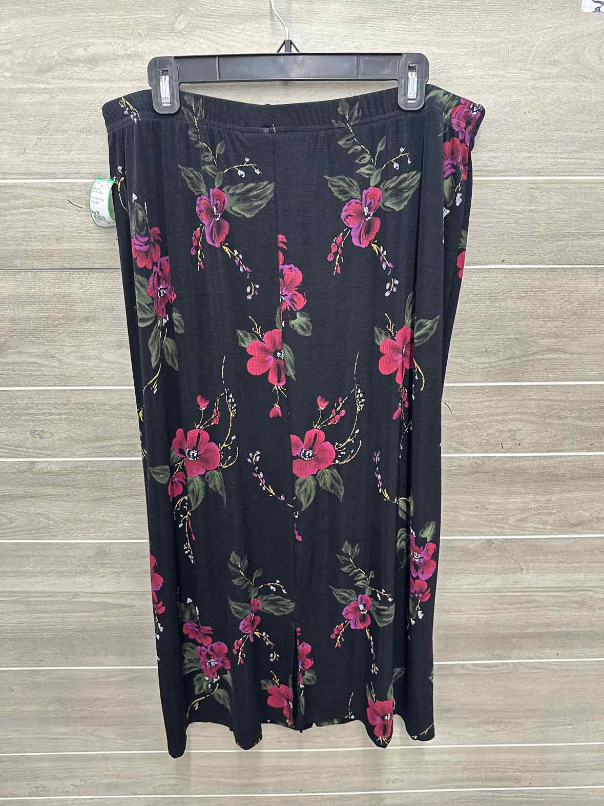 Kathy Ireland Size 2X Black Plus Skirt