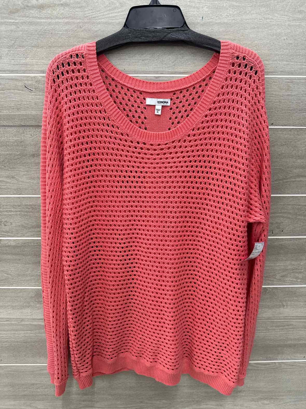 Sonoma Size XL Coral Womens Sweater