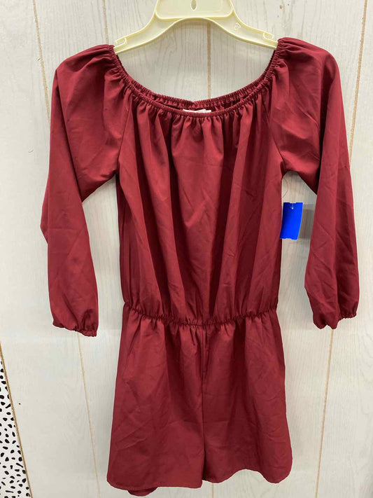 Burgundy Junior Size Small Romper