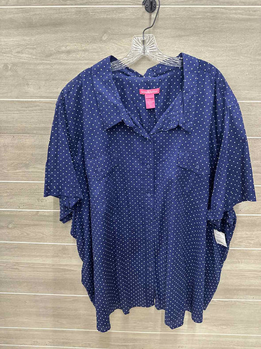 Woman Within Size 5X Blue Plus Shirt