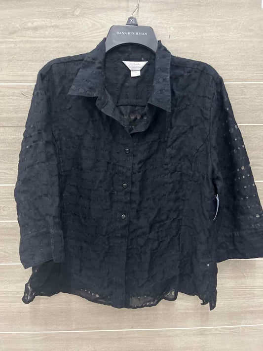 CJ Banks Size 1X Black Plus Shirt